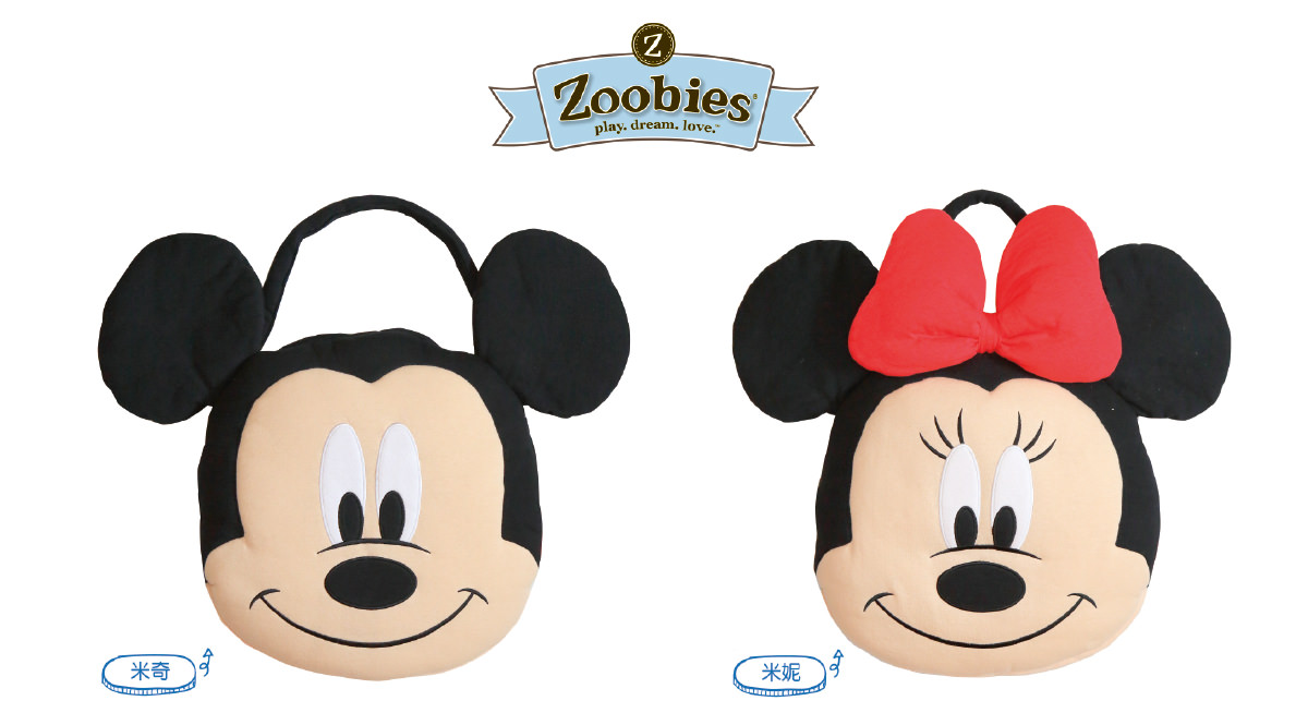 [寶寶] 讓小朋友都為之瘋狂的美國Zoobies佩佩豬及迪士尼3合1玩偶毯xZoobies迪士尼睡袋