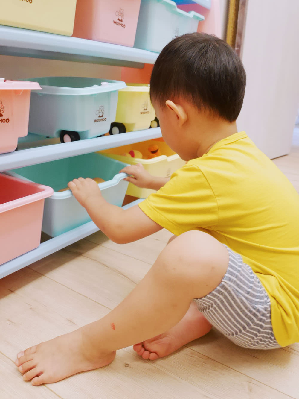 [啾團] 發揮小腦袋的無限想像力,安全的玩,快樂的收WOOHOO Block Junior 軟積木+WOOHOO兒童玩具收納櫃