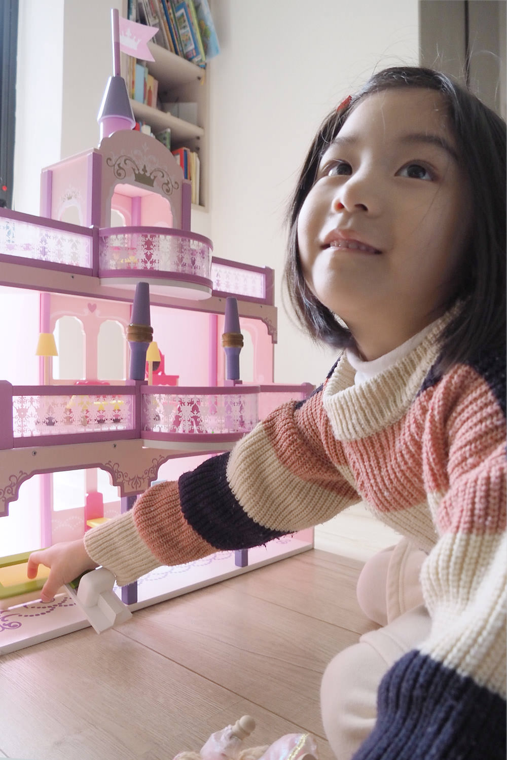 [啾團] Mentari幸福城堡女孩們看到都會瘋狂及尖叫的超美質感木製公主風洋娃娃屋(Mentari木製玩具全系列)