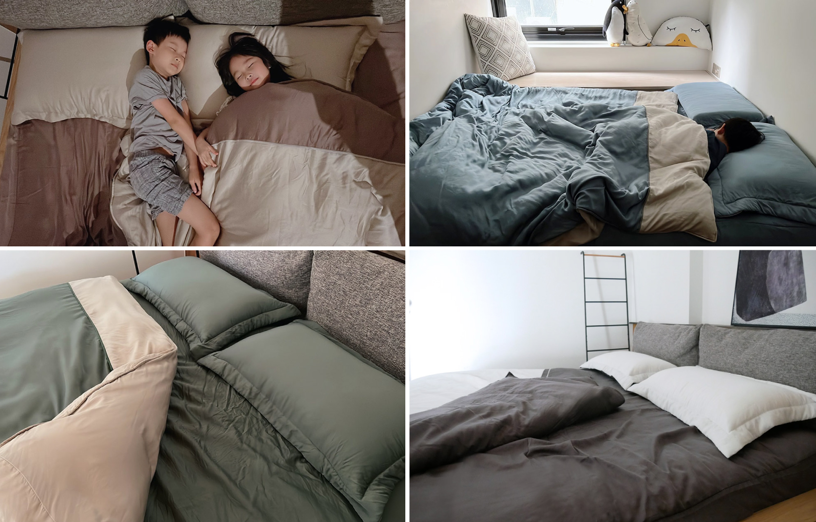 [啾團] 天絲床組.細緻到不想爬起來的超舒服床組+大人小孩枕頭