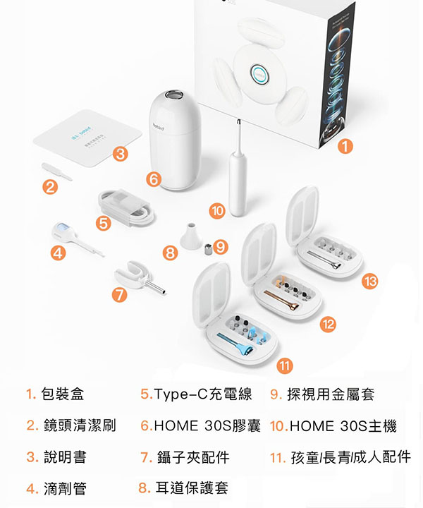 [啾團] Bebird 蜂鳥-HOME 30S 智慧科技可彎折微型攝影掏耳棒,可看見耳內更舒適安全