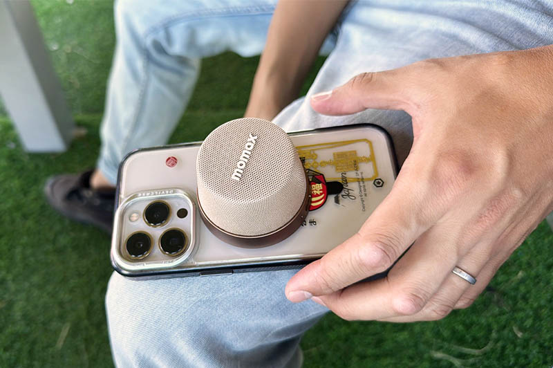 [啾團] Momax 1-Vibe Go小小一顆大大威力,迷你磁吸支架無線音箱(可攜式喇叭/無線藍牙喇叭)