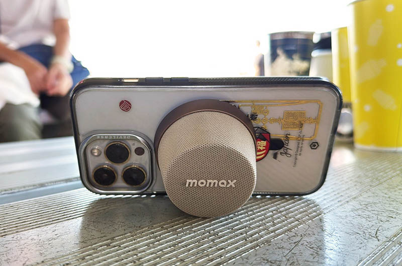 [啾團] Momax 1-Vibe Go小小一顆大大威力,迷你磁吸支架無線音箱(可攜式喇叭/無線藍牙喇叭)