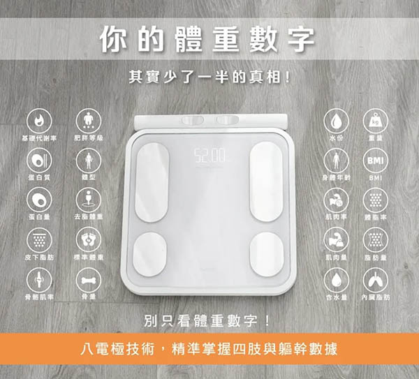 [啾團] 全家人的健康教練AWSON 八電極體脂計，平價卻超專業!CP值超高