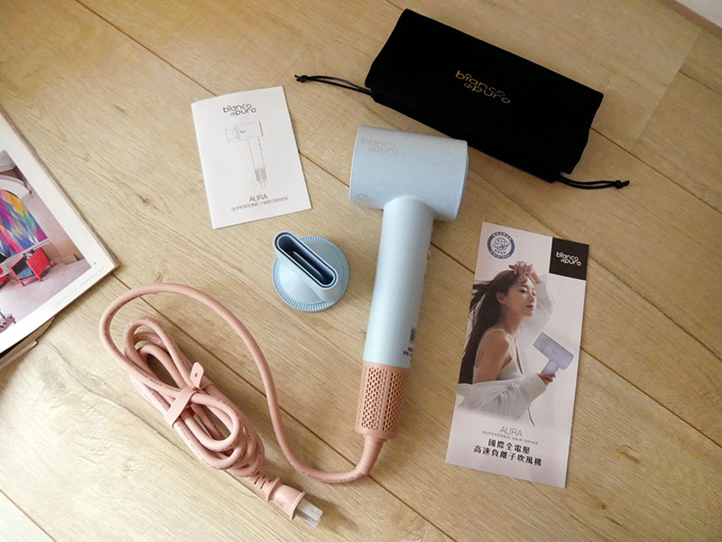 [啾團] 德國Bianco AURA國際全電壓高速負離子吹風機,出國終於不用再將就！不到2000元的「全電壓高速吹風機」實測直接勝過萬元款